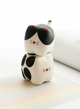 可爱陶瓷猫咪桌面小摆件