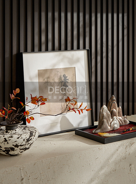 邸高样板间新中式玄关摆画装饰品