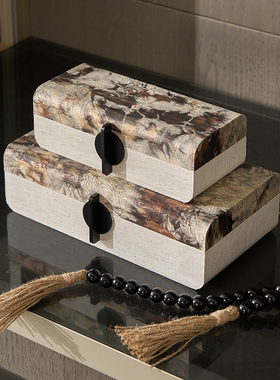 非遗绒花布艺收纳盒储物盒摆件