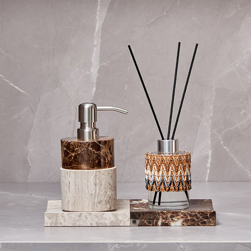 酒店样板间大理石卫浴洗漱台套装浴室洗手台托盘卫生间摆件装饰品 - 图0