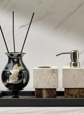 意式轻奢几何大理石卫浴瓶香薰
