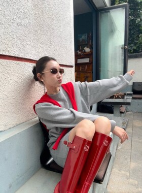 未来感好看Jennie同款深茶色无框墨镜轻巧百搭 Y2k复古时髦太阳镜