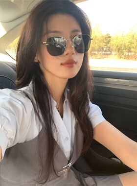 美式复古 潮流墨镜慵懒中性 简约超轻质感轻巧防紫外线太阳镜女
