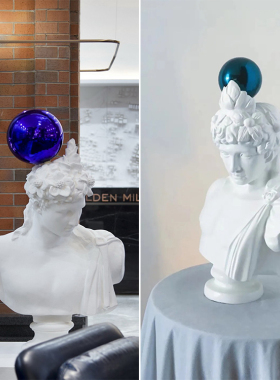 抽象人物雕塑艺术风头像软装饰品