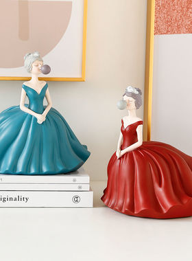 儿童房公主树脂摆件桌面软装饰品