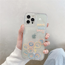 Streaming sand liquid smiling face applies Apple iPhone11 mobile phone shell XR 12promax 8plus 7p xsmax