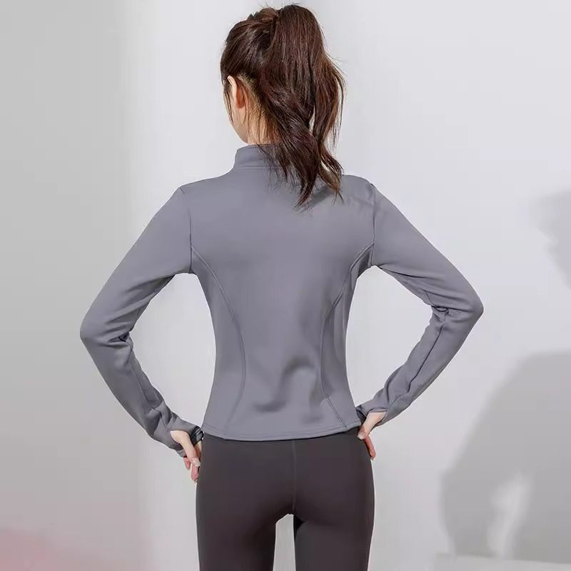 冬季抓绒内胆瑜伽修身运动上衣加绒普拉提瑜伽服女健身衣内搭外套,淘宝优惠券,粉丝福利购,淘宝优惠卷