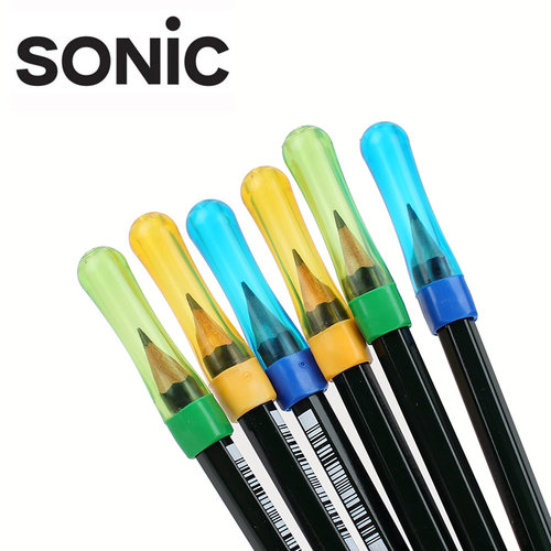 日本索尼克铅笔帽SONIC铅笔保护套学生软胶好固定铅笔不脱落笔帽 - 图0