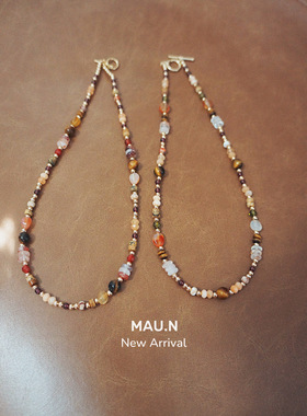 天然石项链芒星套组项链情侣