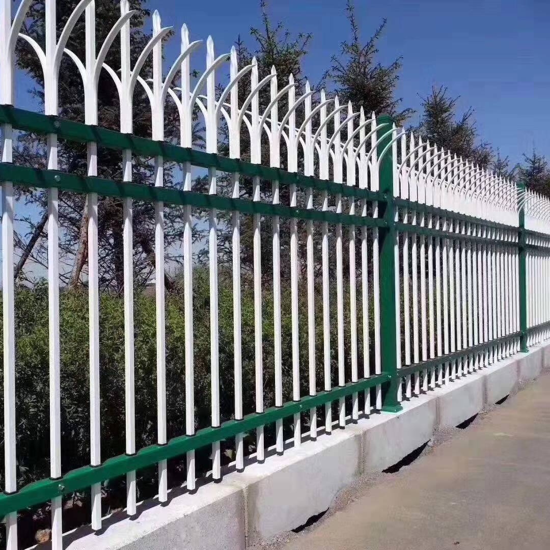 锌钢护栏围栏铁艺围墙栅栏镀锌方管栏杆市政小区庭院防护组装围栏-图1