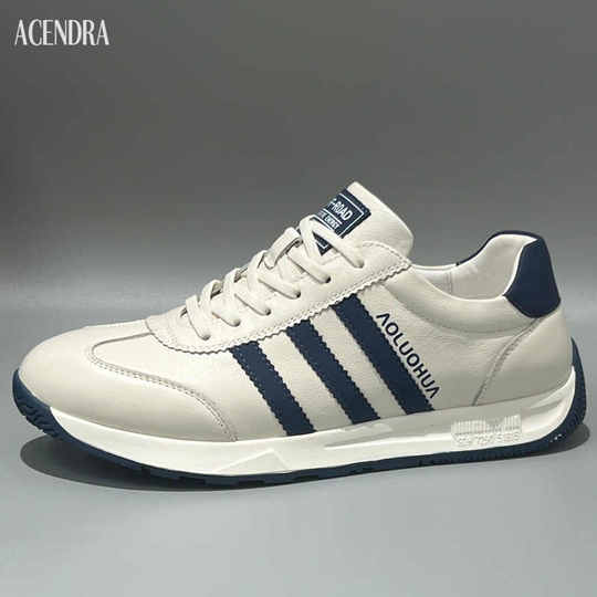 ACENDRA 男士奢品时尚百搭休闲鞋轻奢舒适透气运动鞋高级感小白鞋