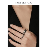 TKSTYLEACC Retro Metal Stripes Европейские и американские модные и холодные простое кольцо ретро широкое кольцо