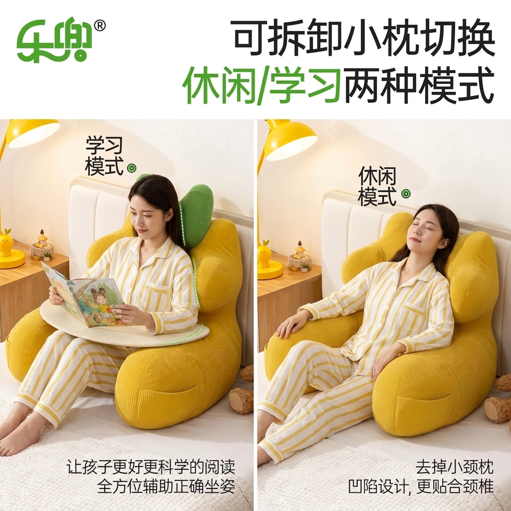 Bedside cushion soft bag large backrest lazy lying artifact