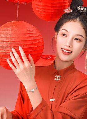 长命锁静风格S925银可爱