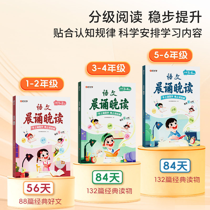 时光学语文晨诵晚读一二三四五六年级全册英语晨读美文100篇半小时晚读暮读小学生美文早读每日优美句子素材积累大全60天优美句段