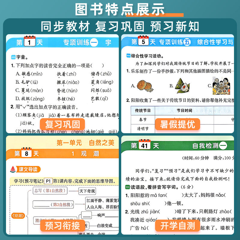 阳光同学寒假衔接作业一二三四五六年级上册语文数学英语全套人教版北师小学阅读口算题卡应用题专项训练教材同步练习预复习一本通