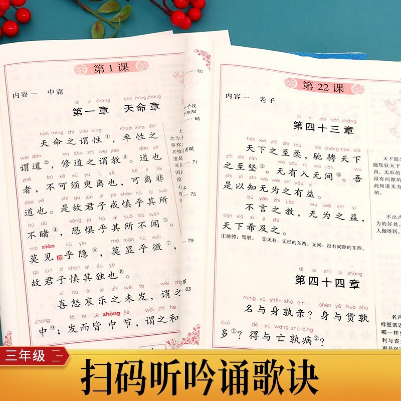 中华经典素读范本陈琴声律启蒙诵读与鉴赏小学生一年级二年级三年级四五六年级上册下册论语文言文书籍国学经典古诗文词每日三百篇-图2