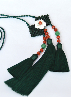 原创中国结棉麻民族风长款毛衣链