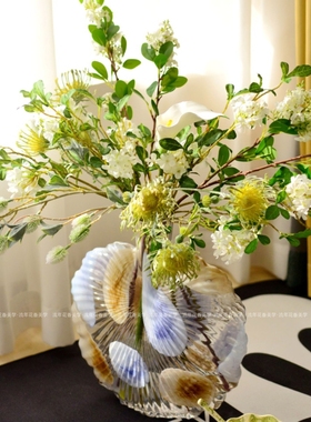 香芋紫咖啡撞色散开型手工插花器