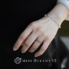 MissQueeny | 18k white gold stacked jade lace ring can be detached, exquisite and versatile, light luxury niche