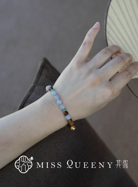 MissQueeny其微|沉香天然翡翠缅料手串铃铛花苞精致复古国风小众