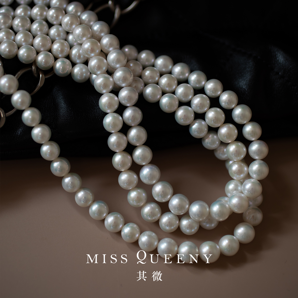 MissQueeny其微|18k白金淡水澳白珍珠项链简约时尚百搭基础 - 图2
