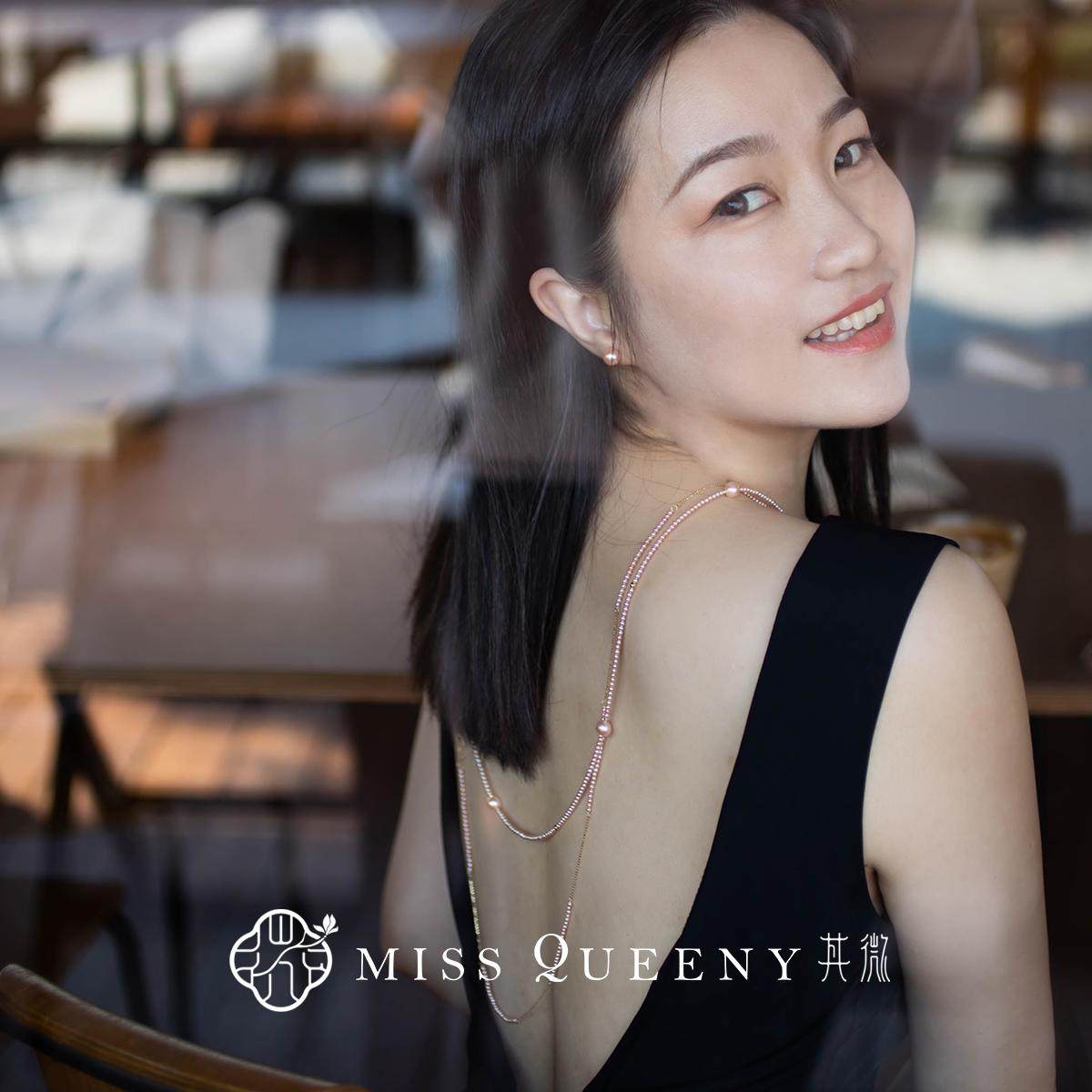 MissQueeny其微|樱花奶油珍珠长链毛衣链叠戴秋冬精致优雅温柔,淘宝优惠券,粉丝福利购,淘宝优惠卷
