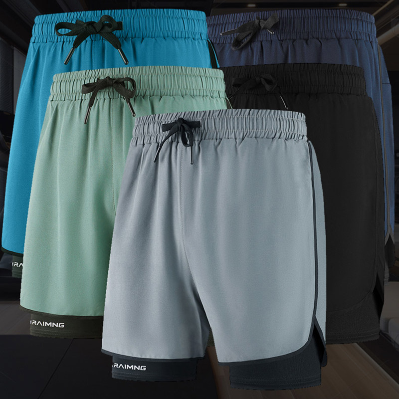 70623跨境短裤 新款跨境爆款运动三分裤夏季防走光双层运动男女情,淘宝优惠券,粉丝福利购,淘宝优惠卷