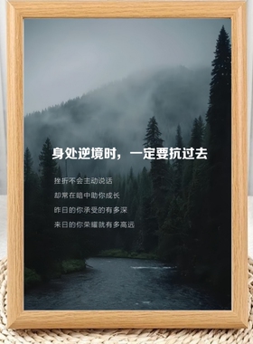 身处逆境时自我鼓励治愈文案相框