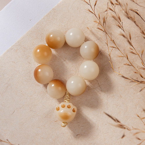 菩提猫爪指尖手捻文玩手串佛珠手持念珠把件绕指柔手串送朋友礼物 - 图2