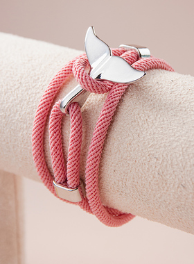 海洋ins小众设计鲸鱼尾手绳男女