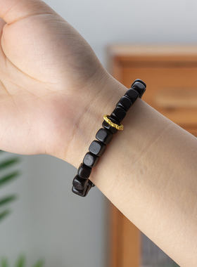 天然绿檀木手串简约复古百搭