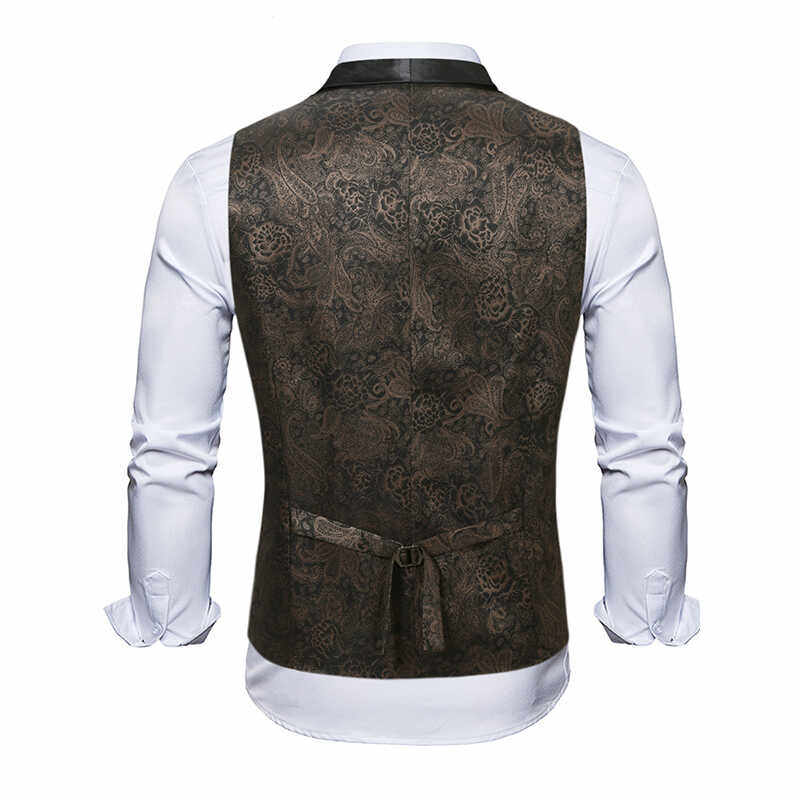 英伦绅士青果领单排扣碎花马甲婚礼伴郎西服坎肩潮男拼色印花马夹,淘宝优惠券,粉丝福利购,淘宝优惠卷