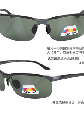 墨镜无框男士钓鱼开车专用偏光镜