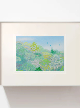 Noji Mikiko唯美四季时节风景挂画过道卧室床头治愈系组合装饰画