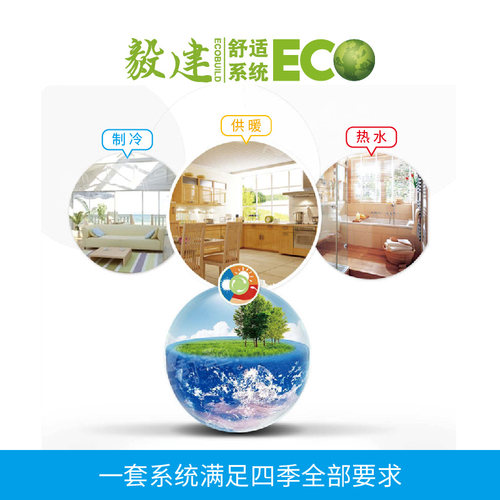 地源热泵三恒五恒系统家用中央空调地暖热水冷暖天氟地水三合一 - 图0
