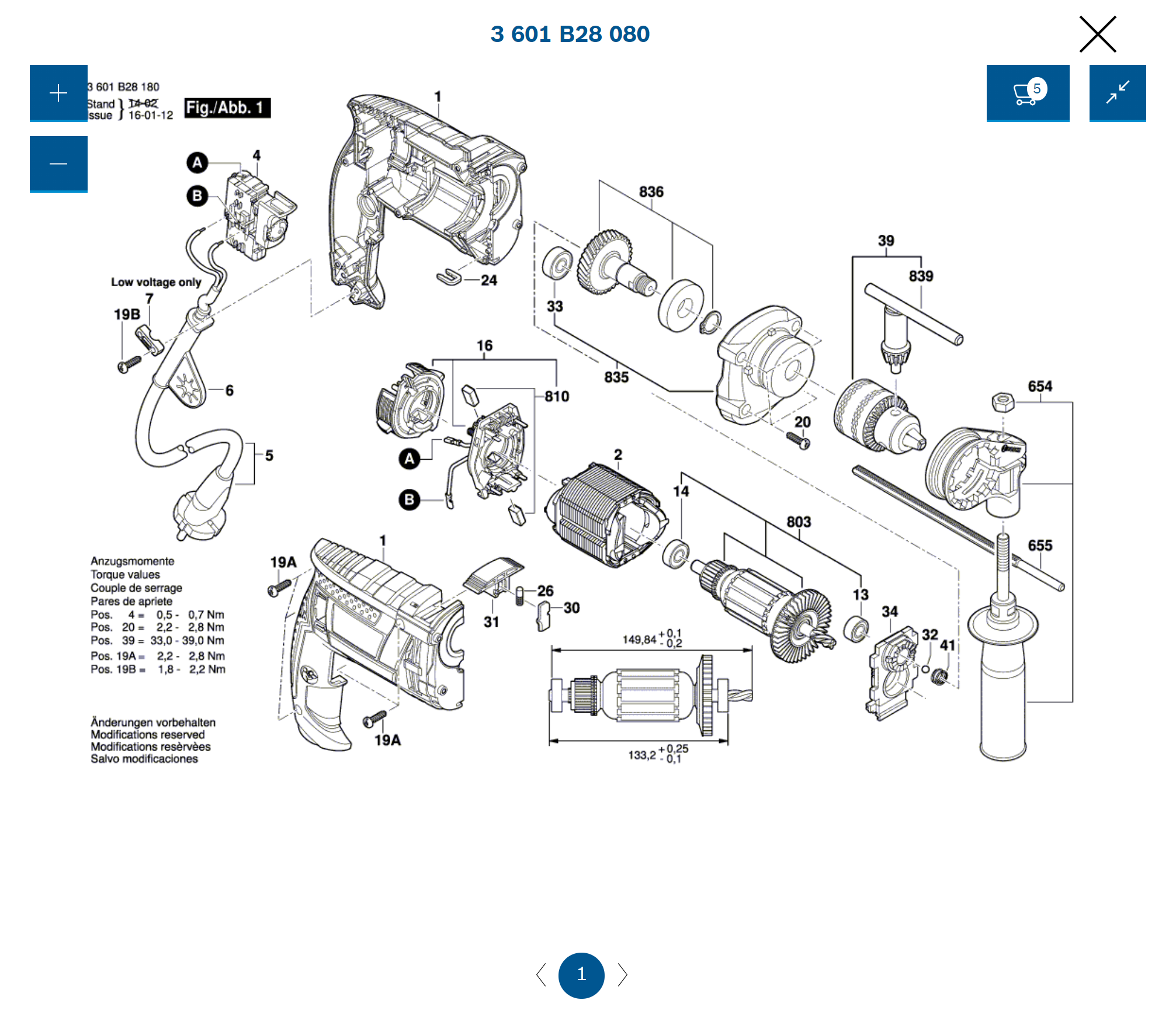 BOSCH博世GSB16手电钻定子开关轴承转子碳刷齿轮箱配件维修服务 - 图0