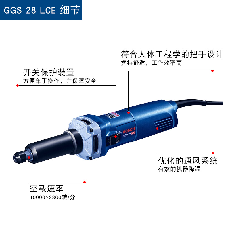 Bosch正品博世直磨机GGS28CE可调速电磨机GGS28LCE内磨机电磨打磨 - 图0