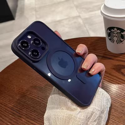 苹果15ProMax手机壳磁吸充电iPhone14ProMax镜头保护套11防摔15软胶13Promax透明简约xr新款max高级感Pro硅胶