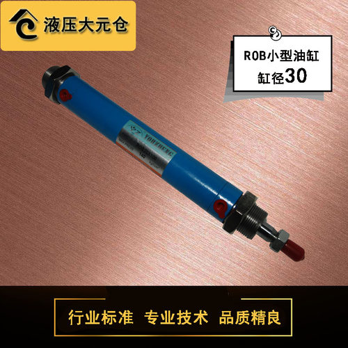 ROB30微型 小型 圆型 迷你液压油缸缸径30行程25-300可定制耳环CA - 图0