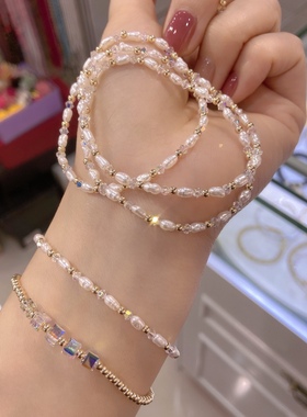 14k金天然巴洛克淡水珍珠手链女小众设计感高级轻奢精致闺蜜礼物