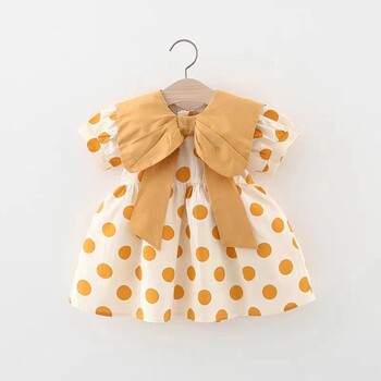 ການເກັບກູ້ນອກລະດູການ 2024 summer new baby dress cotton girls vest dress Korean style infant princess dress