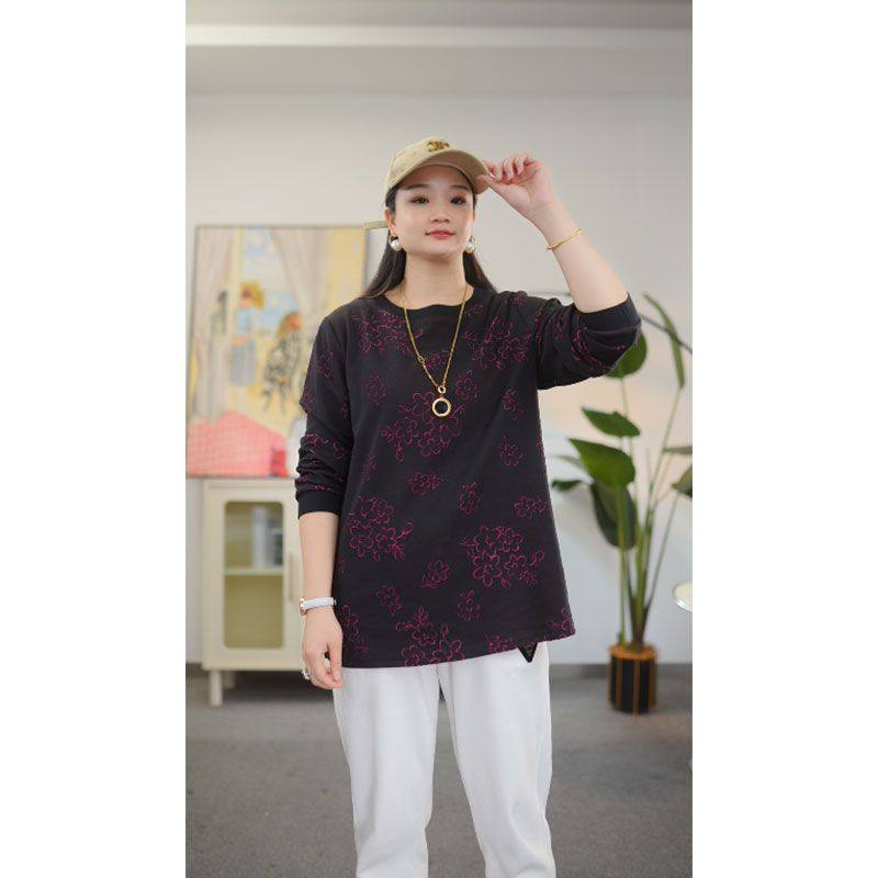 大码女装秋季新款长袖打底衫上衣200斤胖mm宽松型显瘦外穿内搭T恤,淘宝优惠券,粉丝福利购,淘宝优惠卷