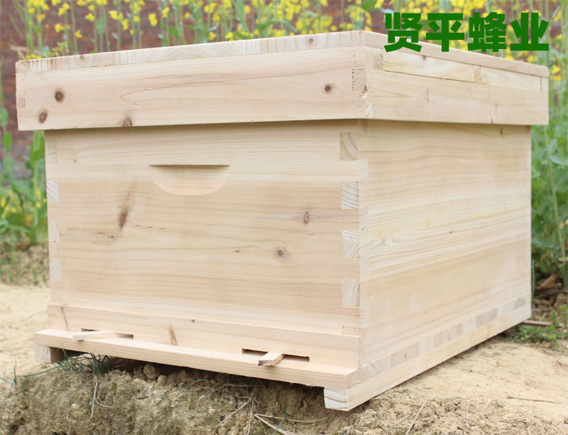 杉木蜜蜂箱十框标准不煮蜡蜂箱中蜂箱意蜂土蜂桶全套养蜂工具包邮 - 图1