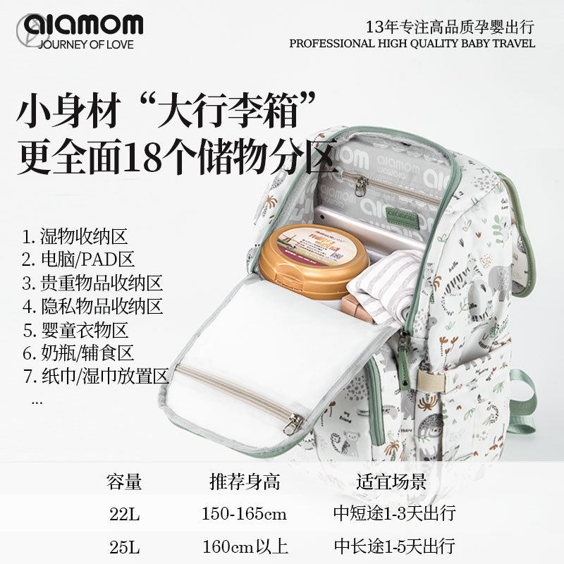 alamom妈咪包2025新款妈妈包时尚双肩多功能大容量外出待产母婴包,淘宝优惠券,粉丝福利购,淘宝优惠卷