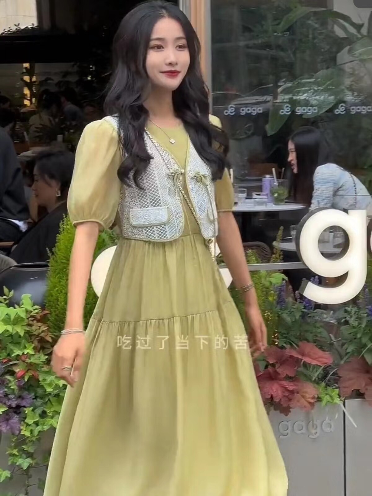 新中国风盘扣假两件连衣裙女设计感高定长裙收腰显瘦气质A字裙子_虎窝淘