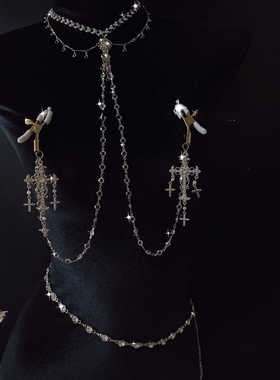 CAROLLL巴洛克镶钻乳夹腰链