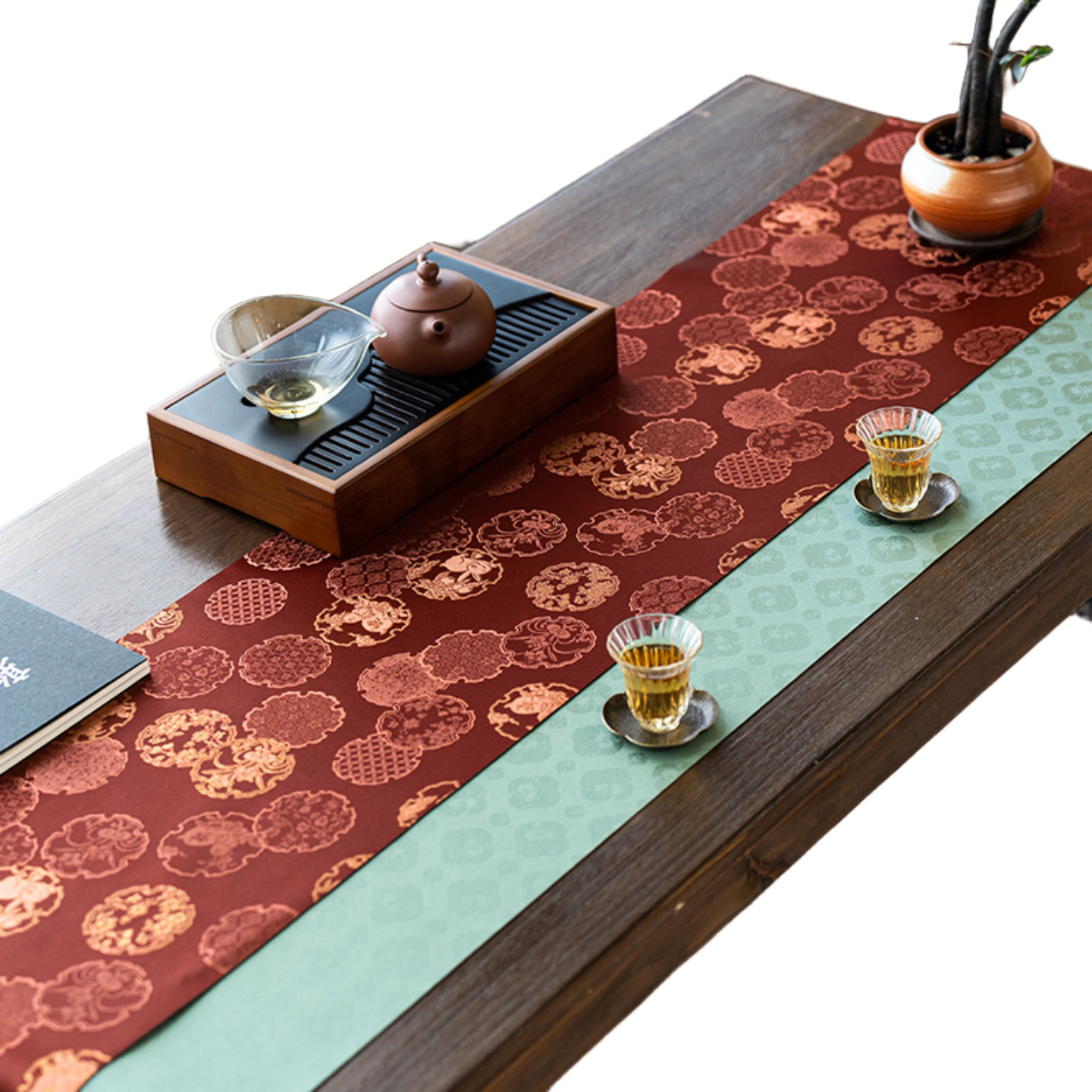 中式锦缎兔子茶席禅意茶桌高端轻奢客厅桌旗茶垫茶道配件中国风,淘宝优惠券,粉丝福利购,淘宝优惠卷