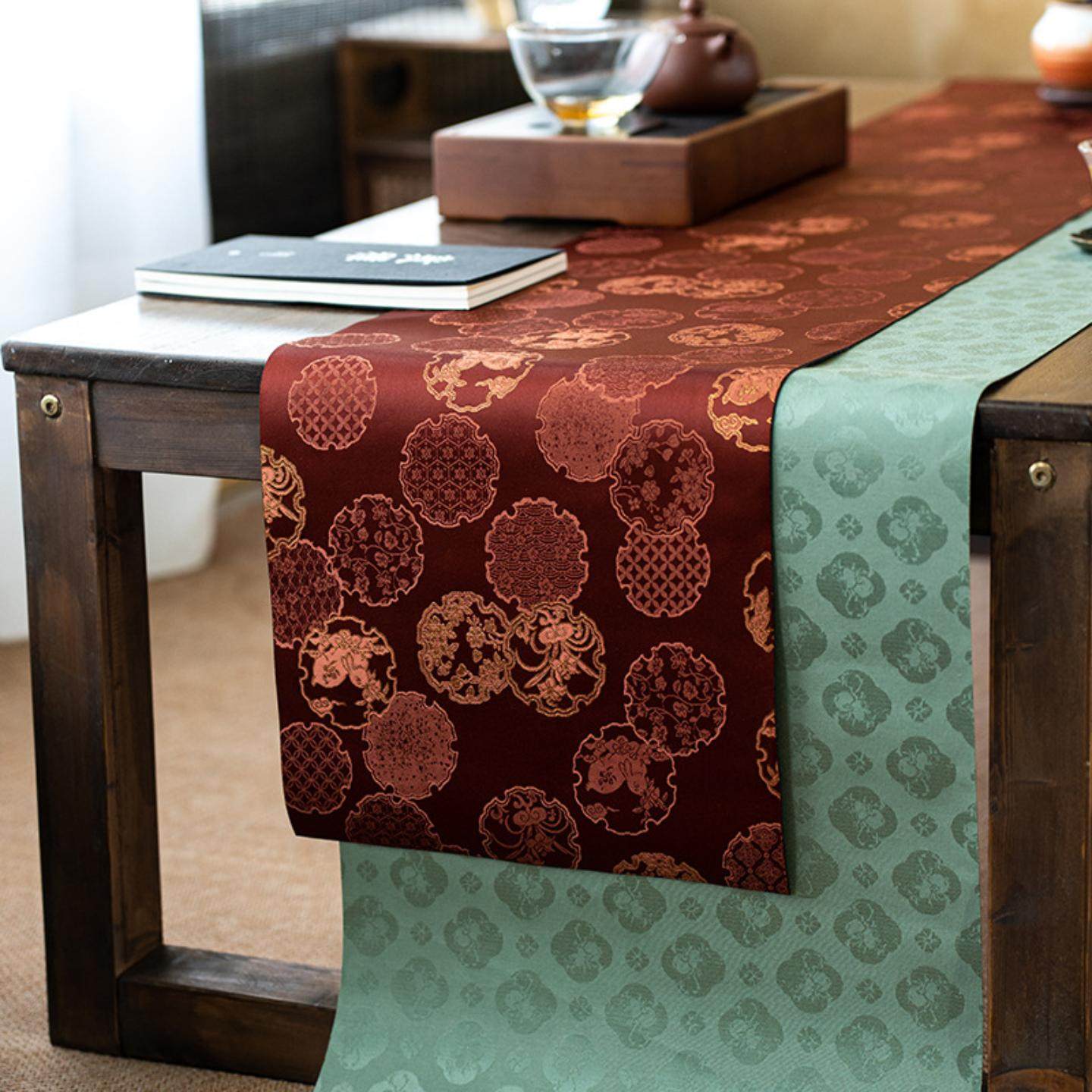 中式锦缎兔子茶席禅意茶桌高端轻奢客厅桌旗茶垫茶道配件中国风,淘宝优惠券,粉丝福利购,淘宝优惠卷