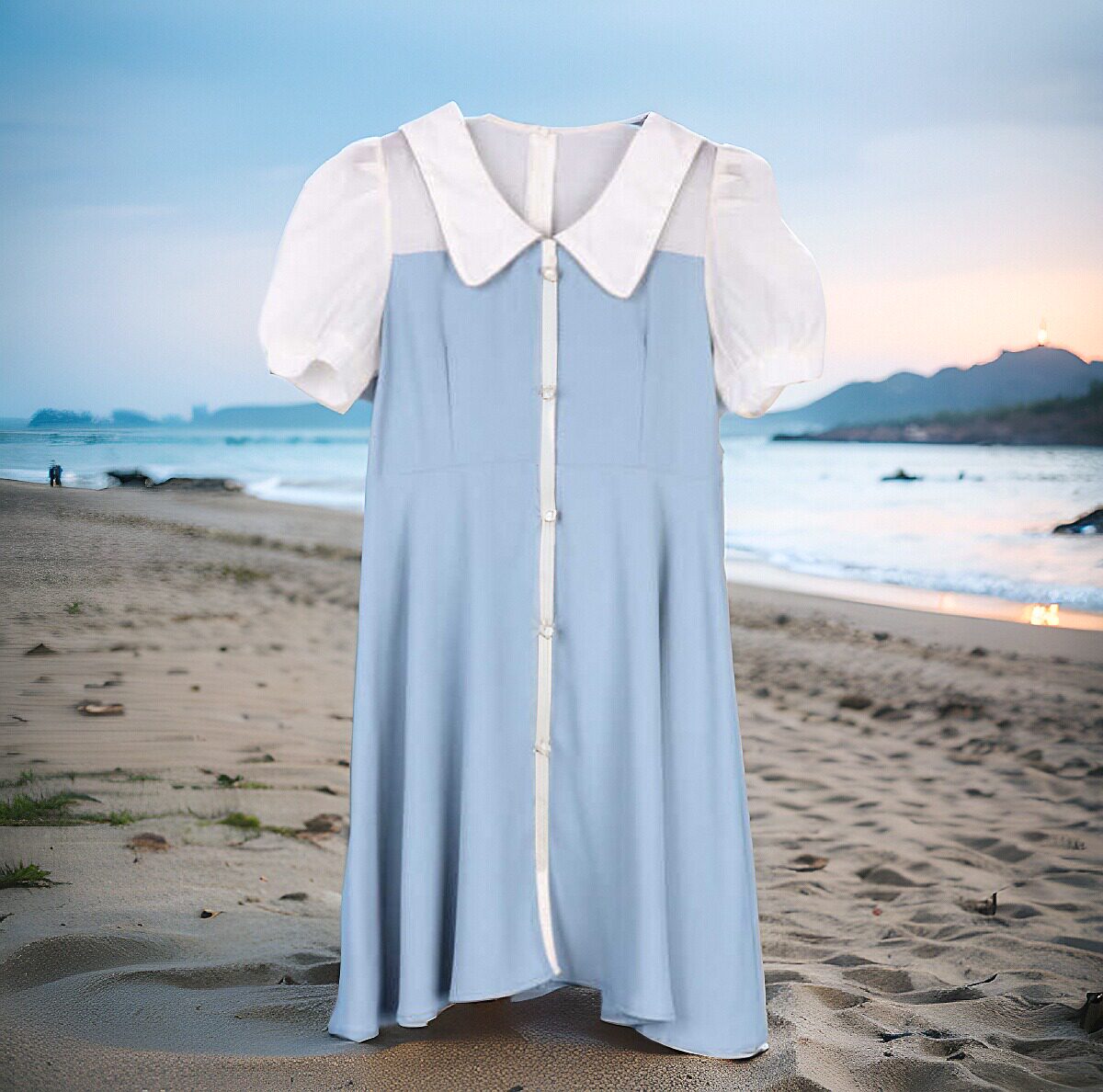 丽新折扣女装 H海10 系列 24夏装端庄时尚气质撞色青春百搭连衣裙
